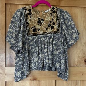 Floral Patterned Boho Top